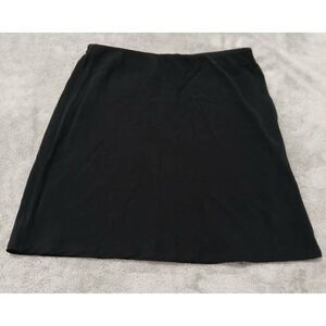 Anemos womens small mini silk skirt black elastic waist shabby chic Coquette